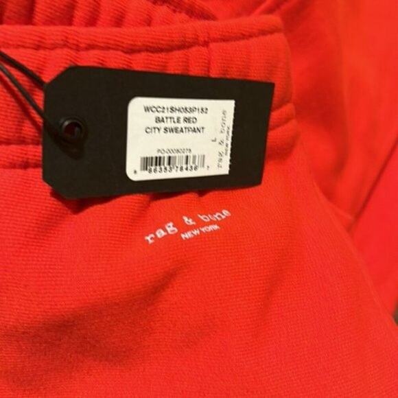 rag & bone red sweatpants L - Picture 5 of 6